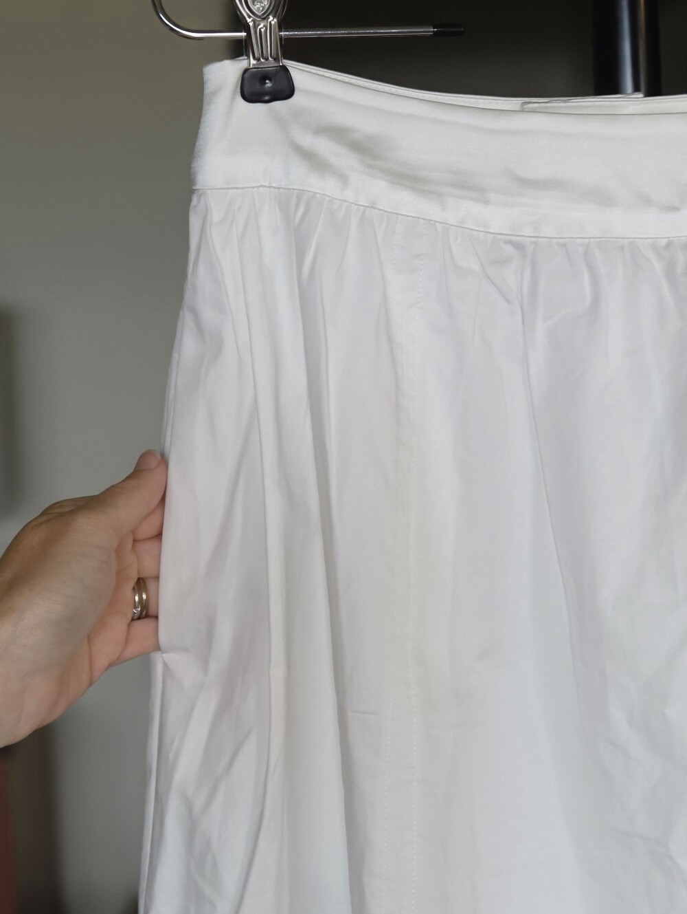 SAME Los Angeles White Poplin Maxi Skirt NWT - Picture 3 of 6